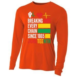 Breaking Every Chain Since 1865 Junzeenth Black History Gift Cooling Performance Long Sleeve Crew