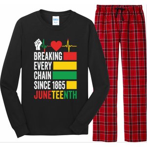 Breaking Every Chain Since 1865 Junzeenth Black History Gift Long Sleeve Pajama Set