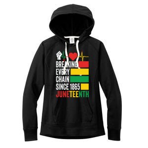 Breaking Every Chain Since 1865 Junzeenth Black History Gift Women's Fleece Hoodie