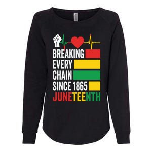 Breaking Every Chain Since 1865 Junzeenth Black History Gift Womens California Wash Sweatshirt