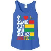 Breaking Every Chain Since 1865 Junzeenth Black History Gift Ladies Essential Tank