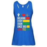 Breaking Every Chain Since 1865 Junzeenth Black History Gift Ladies Essential Flowy Tank