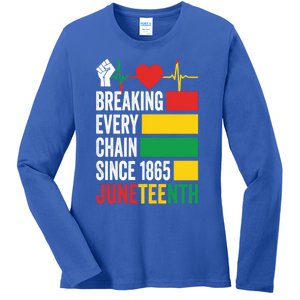 Breaking Every Chain Since 1865 Junzeenth Black History Gift Ladies Long Sleeve Shirt