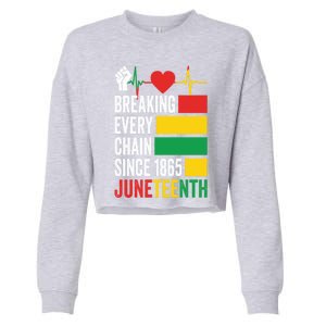 Breaking Every Chain Since 1865 Junzeenth Black History Gift Cropped Pullover Crew