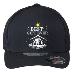 Best Ever Christmas Cool Jesus Nativity Scene Christian Flexfit Unipanel Trucker Cap