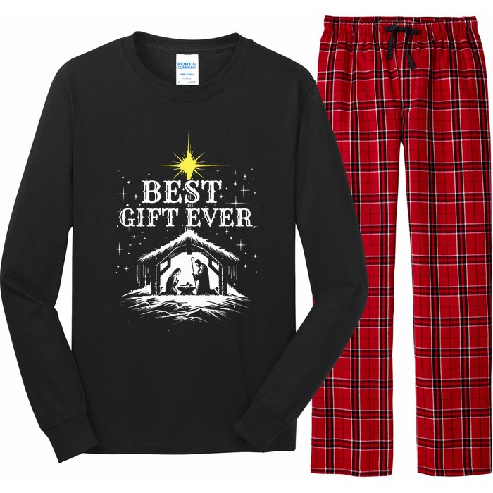 Best Ever Christmas Cool Jesus Nativity Scene Christian Long Sleeve Pajama Set