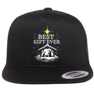 Best Ever Christmas Cool Jesus Nativity Scene Christian Flat Bill Trucker Hat