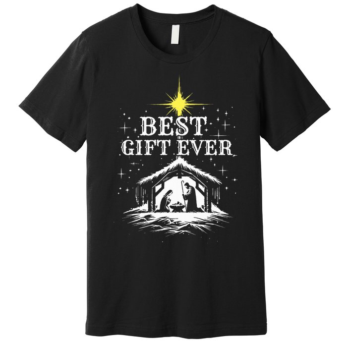 Best Ever Christmas Cool Jesus Nativity Scene Christian Premium T-Shirt