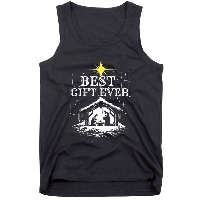 Best Ever Christmas Cool Jesus Nativity Scene Christian Tank Top