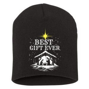 Best Ever Christmas Cool Jesus Nativity Scene Christian Short Acrylic Beanie