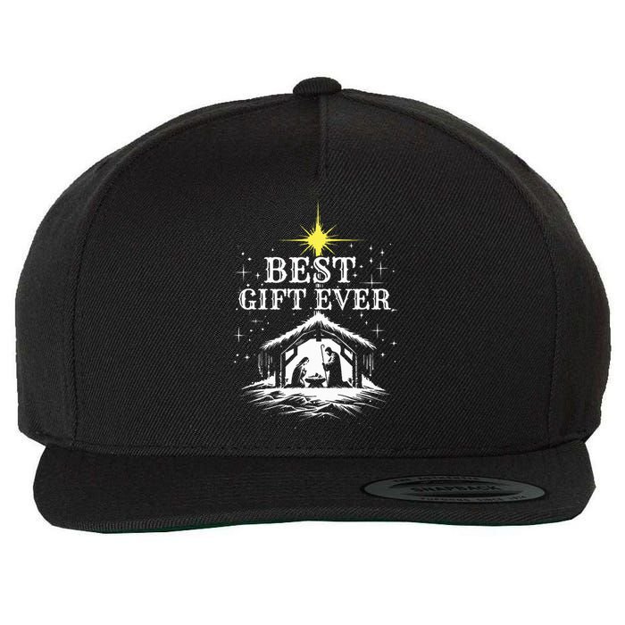 Best Ever Christmas Cool Jesus Nativity Scene Christian Wool Snapback Cap