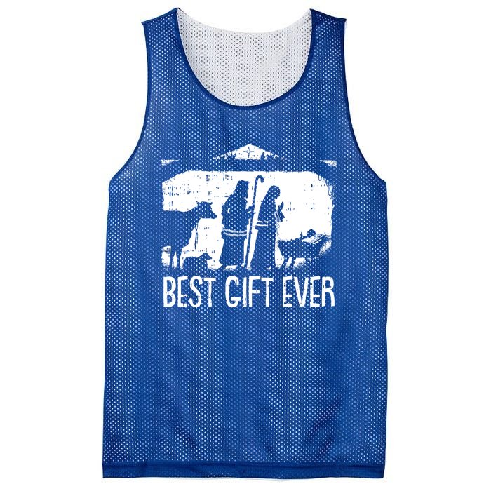 Best Ever Christmas Cool Jesus Nativity Scene Christian Great Gift Mesh Reversible Basketball Jersey Tank