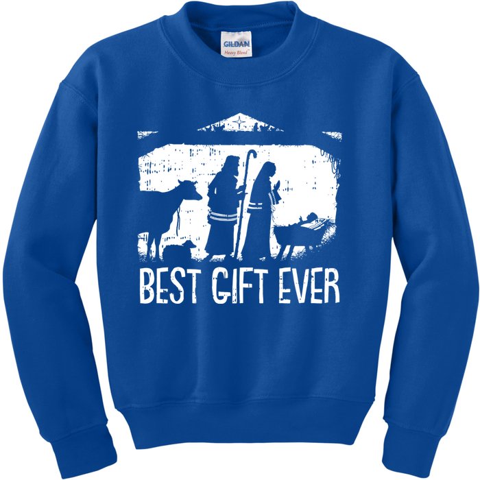 Best Ever Christmas Cool Jesus Nativity Scene Christian Great Gift Kids Sweatshirt