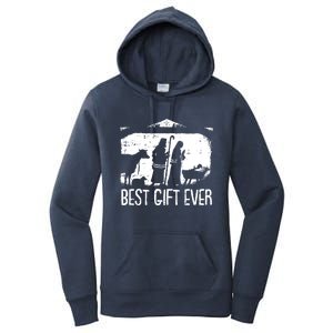 Best Ever Christmas Cool Jesus Nativity Scene Christian Great Gift Women's Pullover Hoodie