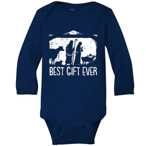 Best Ever Christmas Cool Jesus Nativity Scene Christian Great Gift Baby Long Sleeve Bodysuit