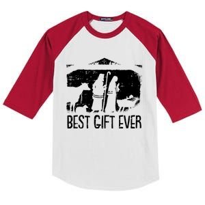 Best Ever Christmas Cool Jesus Nativity Scene Christian Great Gift Kids Colorblock Raglan Jersey