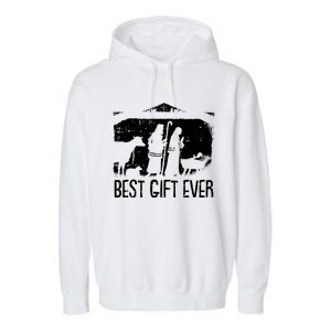 Best Ever Christmas Cool Jesus Nativity Scene Christian Great Gift Garment-Dyed Fleece Hoodie