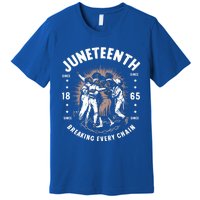 Breaking Every Chain Since 1865 Independence Day Junenth Funny Gift Premium T-Shirt