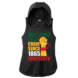 Breaking Every Chain Since 1865 Junenth Freedom Gift Ladies PosiCharge Tri-Blend Wicking Draft Hoodie Tank