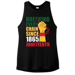 Breaking Every Chain Since 1865 Junenth Freedom Gift Ladies PosiCharge Tri-Blend Wicking Tank