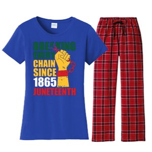 Breaking Every Chain Since 1865 Junenth Freedom Gift Women's Flannel Pajama Set