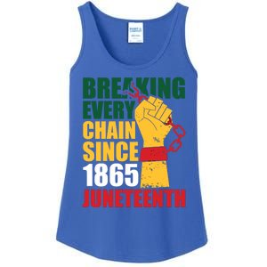 Breaking Every Chain Since 1865 Junenth Freedom Gift Ladies Essential Tank