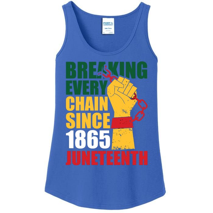 Breaking Every Chain Since 1865 Junenth Freedom Gift Ladies Essential Tank