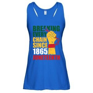 Breaking Every Chain Since 1865 Junenth Freedom Gift Ladies Essential Flowy Tank