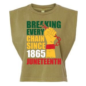 Breaking Every Chain Since 1865 Junenth Freedom Gift Garment-Dyed Women's Muscle Tee