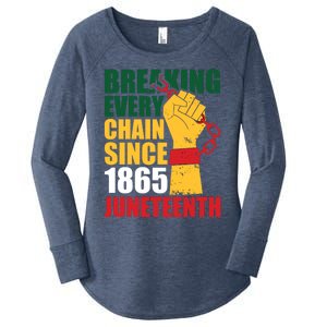 Breaking Every Chain Since 1865 Junenth Freedom Gift Women's Perfect Tri Tunic Long Sleeve Shirt