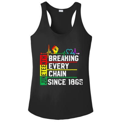 Breaking Every Chain Since 1865 Juneteenth Black History Ladies PosiCharge Competitor Racerback Tank
