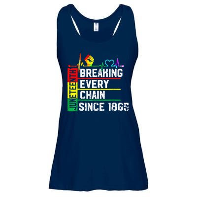 Breaking Every Chain Since 1865 Juneteenth Black History Ladies Essential Flowy Tank