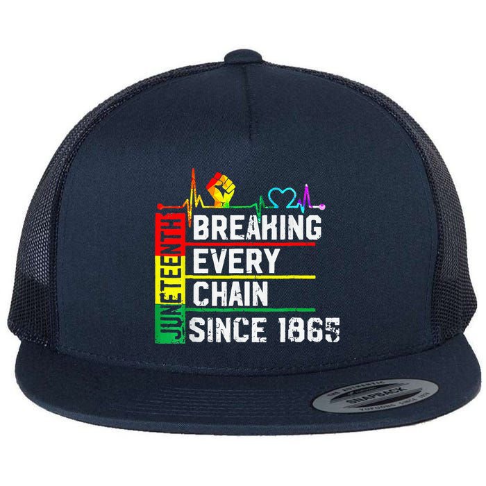 Breaking Every Chain Since 1865 Juneteenth Black History Flat Bill Trucker Hat
