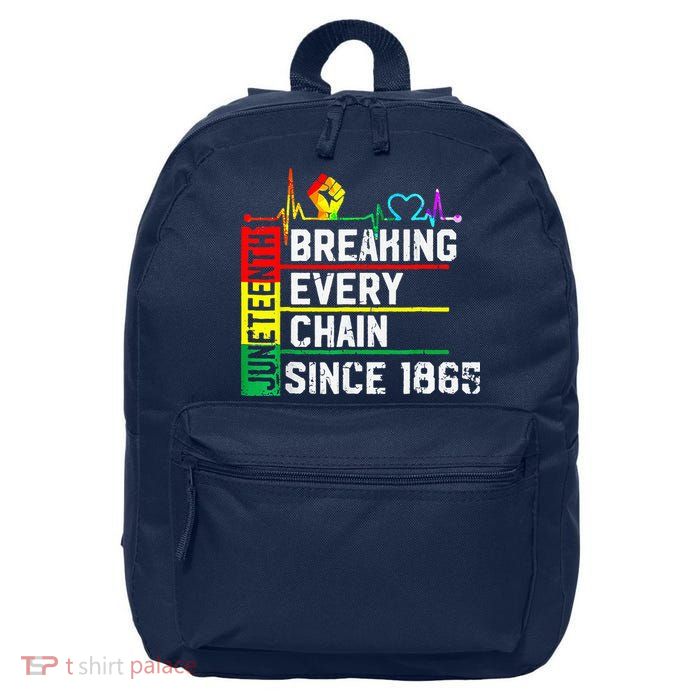 Breaking Every Chain Since 1865 Juneteenth Black History 16 in Basic Backpack