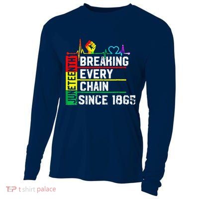 Breaking Every Chain Since 1865 Juneteenth Black History Cooling Performance Long Sleeve Crew