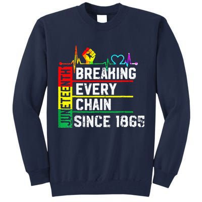 Breaking Every Chain Since 1865 Juneteenth Black History Tall Sweatshirt