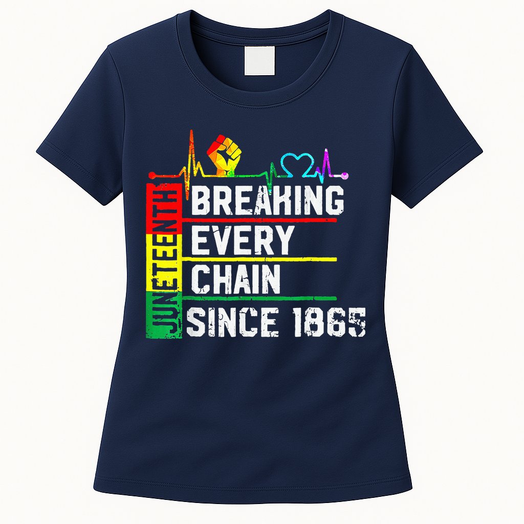 Breaking Every Chain Since 1865 Juneteenth Black History Womens T-Shirt