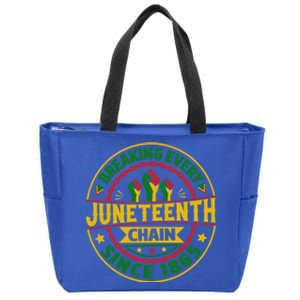 Breaking Every Chain Since 1865 Junenth Pride Gift Zip Tote Bag