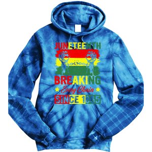 Breaking Every Chain Since 1865 Junenth Freedom Great Gift Tie Dye Hoodie