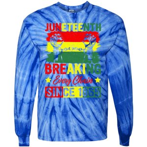 Breaking Every Chain Since 1865 Junenth Freedom Great Gift Tie-Dye Long Sleeve Shirt