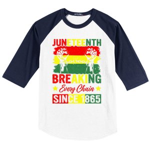 Breaking Every Chain Since 1865 Junenth Freedom Great Gift Baseball Sleeve Shirt