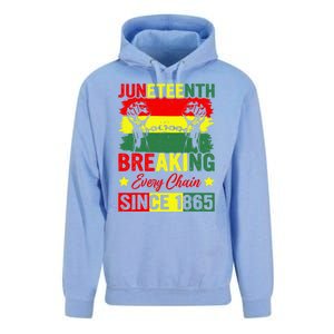 Breaking Every Chain Since 1865 Junenth Freedom Great Gift Unisex Surf Hoodie