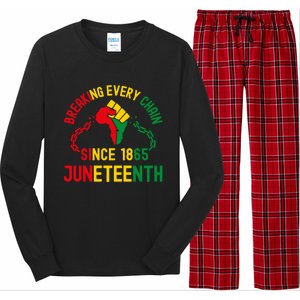 Breaking Every Chain Since 1865 Junzeenth Black History Cute Gift Long Sleeve Pajama Set