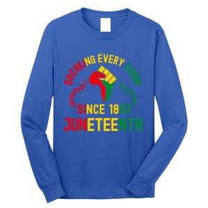 Breaking Every Chain Since 1865 Junzeenth Black History Cute Gift Long Sleeve Shirt