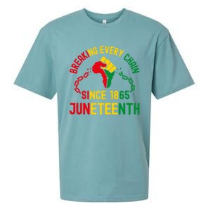 Breaking Every Chain Since 1865 Junzeenth Black History Cute Gift Sueded Cloud Jersey T-Shirt