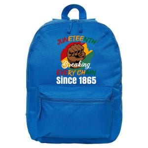 Breaking Every Chain Since 1865 Junenth Freedom Gift 16 in Basic Backpack