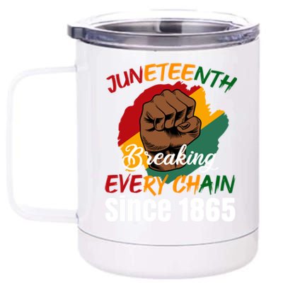 Breaking Every Chain Since 1865 Junenth Freedom Gift 12 oz Stainless Steel Tumbler Cup