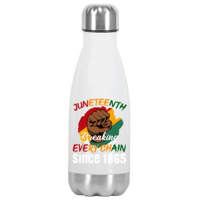 Breaking Every Chain Since 1865 Junenth Freedom Gift Stainless Steel Insulated Water Bottle