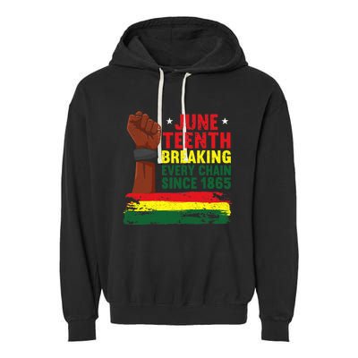 Breaking Every Chain Since 1865 | Freedom Funny Juneteenth Garment-Dyed Fleece Hoodie