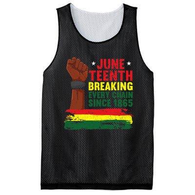 Breaking Every Chain Since 1865 | Freedom Funny Juneteenth Mesh Reversible Basketball Jersey Tank